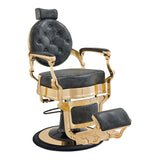 Princeton II Gold Barber Chair - Vintage Black DIR