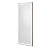 Symphony LED Styling Station and Modern Mirror with Light – Anodized Aluminum Metal Frame Brushed Champagne DIR