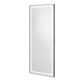 Symphony LED Styling Station and Modern Mirror with Light – Anodized Aluminum Metal Frame Brushed Gray DIR