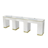 Gulfstream GS9140 + GS9141 Fidenza Triple Nail Table (3 Units)